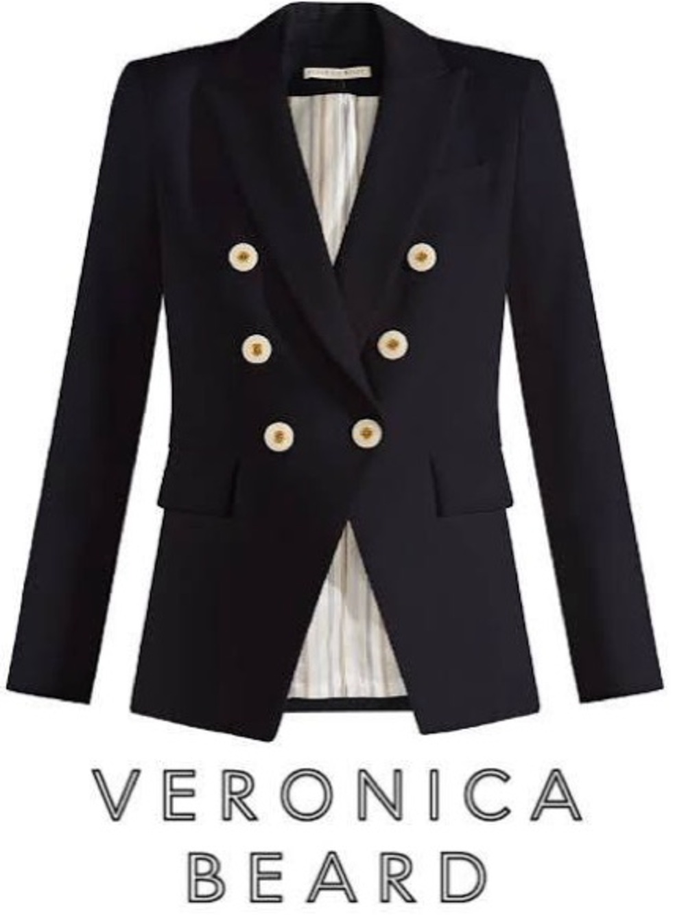 Veronica Beard Miller Dickey Jacket-  Navy NWT. Beautiful pearl and gold buttons